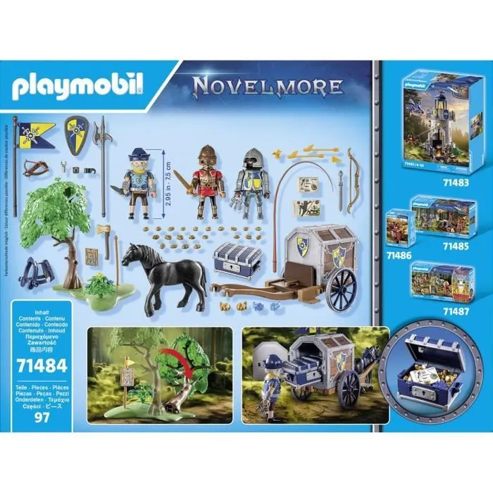 PLAYMOBIL 71484 Convoi de Novelmore avec bandit, Novelmore, Chevaliers et voleurs, Dès 5 ans-3