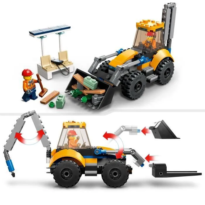 LEGO® City 60385 La Pelleteuse de Chantier, Jouet Engin de Chantier, Garçons et Filles 5 Ans-3