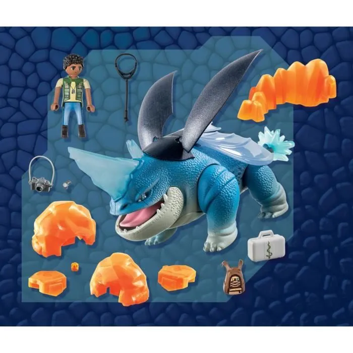 PLAYMOBIL 71082 Dragons Plowhorn & D'Angelo, Dragons Nine Realms, Dès 5 ans-2