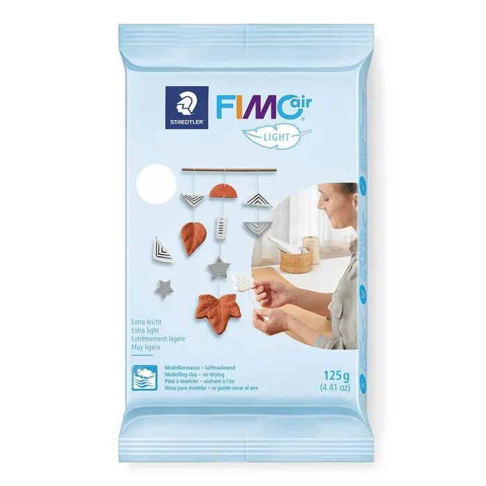 Pâte à modeler - FIMO - air LIGHT - Durcissant à l'air - Blanc - 125 g-0