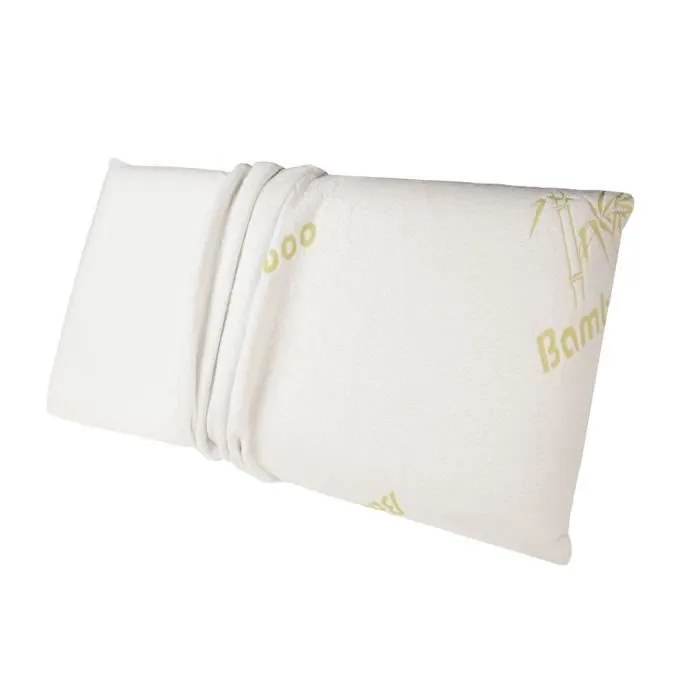 Oreiller Bamboo 30x50 Sampur | Mémoire de Forme Auto-ventilé | Équilibré | Épaisseur 10 cm | Déhoussable | Maintien Nuque Optimal-3