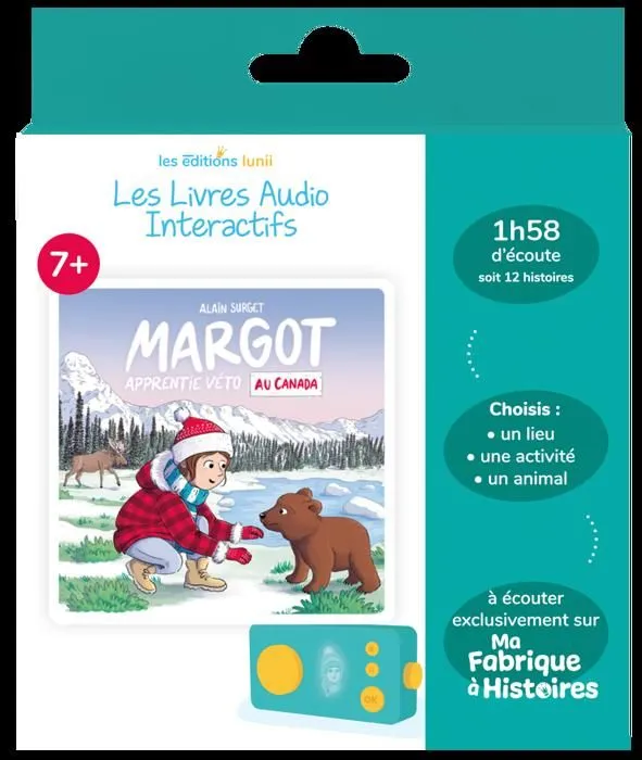 Console Educative - Lunii - Coffret Margot apprentie véto au Canada - Livre audio interactif dès 7 ans-0