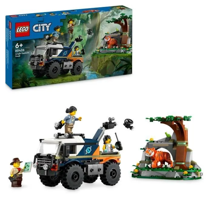 LEGO® City 60426 Le camion tout-terrain de l’explorateur de la jungle, jouet enfant 6 ans-0
