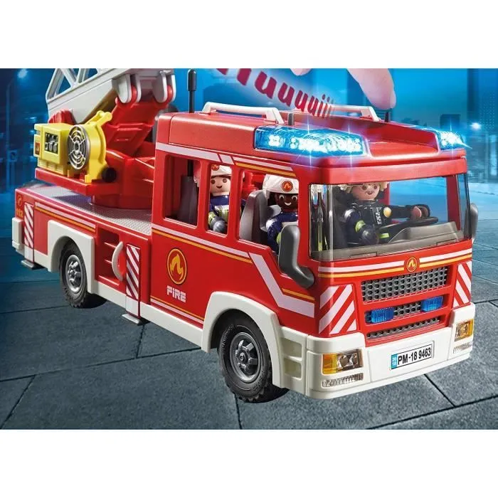 PLAYMOBIL 9463 Camion de pompiers, Avec échelle pivotante, City Action, dès 4 ans-3