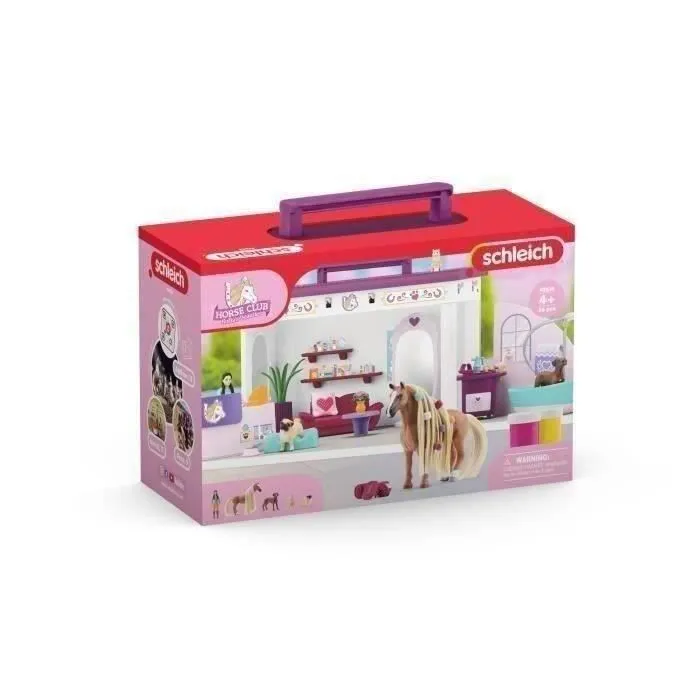 Salon pour Animaux de Compagnie 66 Pièces - Coffret de Jouets avec Figurine Cheval, Soigneur, Chiots et Accessoires pour Enfants-2