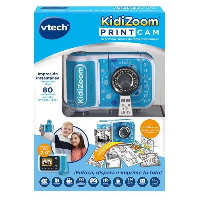Appareil photo - VTECH - Kidizoom Print Cam Bleu - Selfies faciles - Effets photo spéciaux - Jeux-3