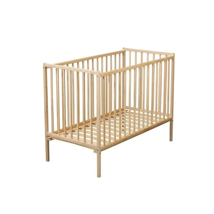 COMBELLE Lit en bois 70x140 cm RYnmi Vernis naturel-0