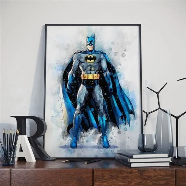 Toile Batman 30x40cm - Chambre Bébé Garcon Fille - Affiche Décorative Poster Décoration Maison - Marvel-0