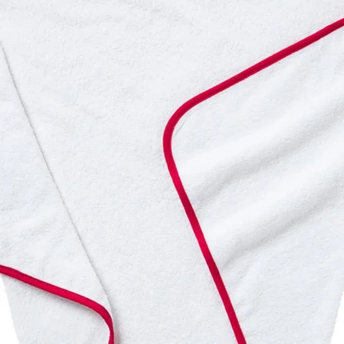 Cape de bain pour bébé - Babycalin - Chat - coton et velours - rose-3
