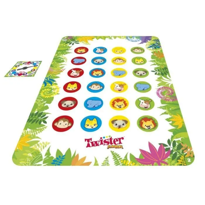 Twister Junior - tapis réversible 2-en-1 évolutif - Jeu de société junior - Hasbro Gaming-1