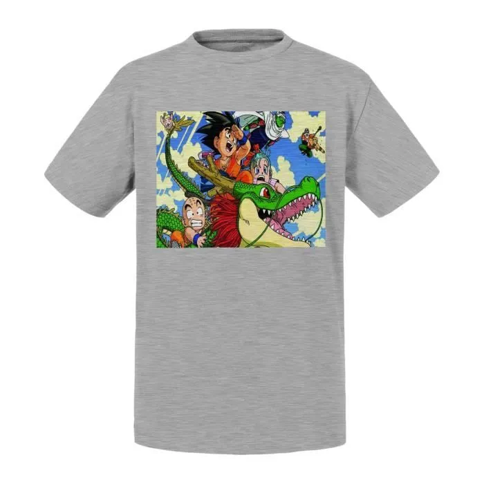 T-shirt Enfant Gris Dragon Ball Shenron Dragon Magique Manga-0
