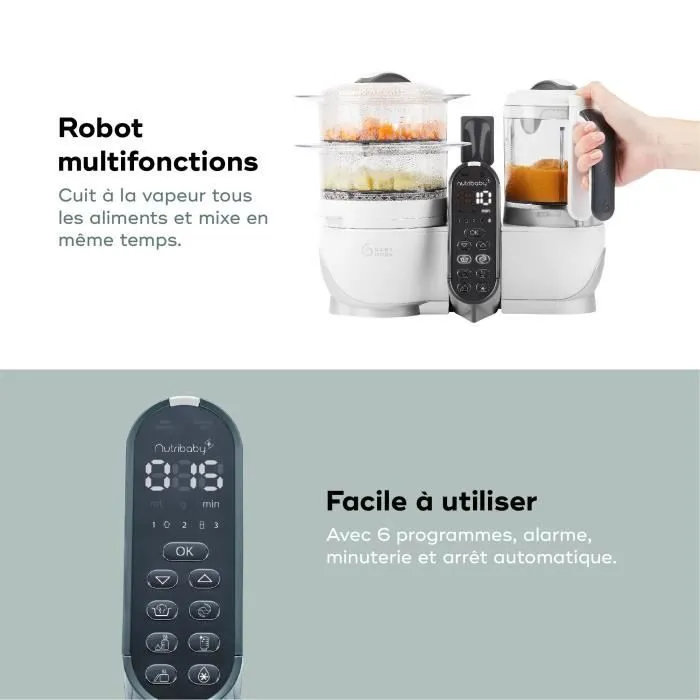 Babymoov Pack Nutribaby(+) Blanc & 3 Babybols 180mL + 2 cuillères - Idéal pour la diversification-3