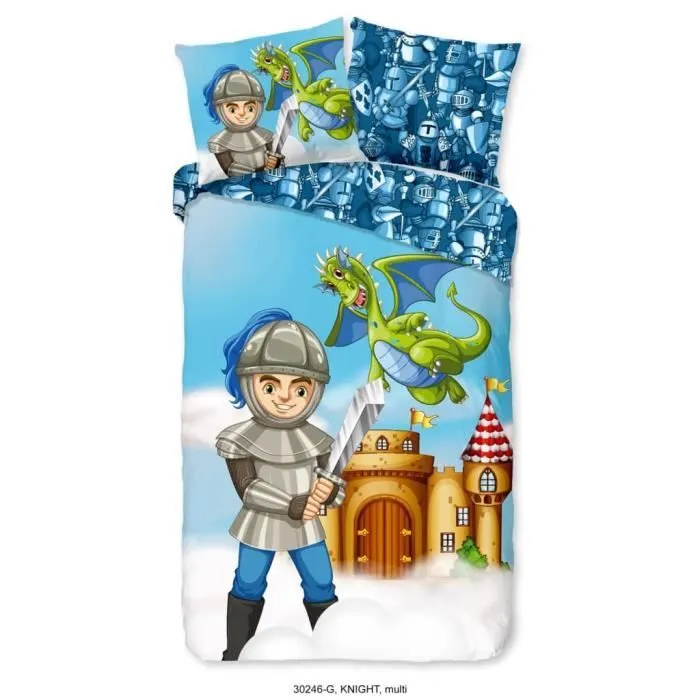 Good Morning Housse de couette pour enfants Knight 140x200-220 cm  443594-1