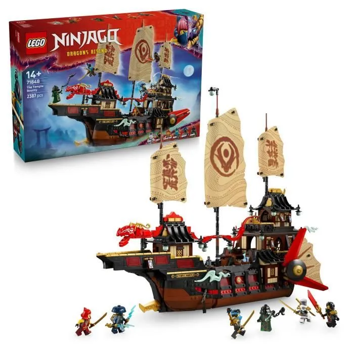 LEGO NINJAGO 71848 Le Temple Bounty - Jeu de construction pour garçon dès 14 ans - Bateau-0
