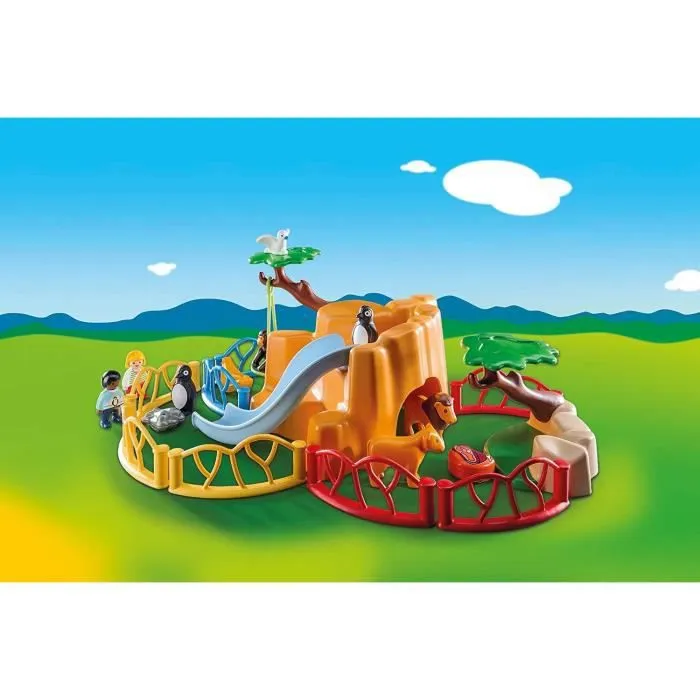 PLAYMOBIL 1.2.3 - 9378 - Lions avec enclos - Mixte - A partir de 18 mois-2