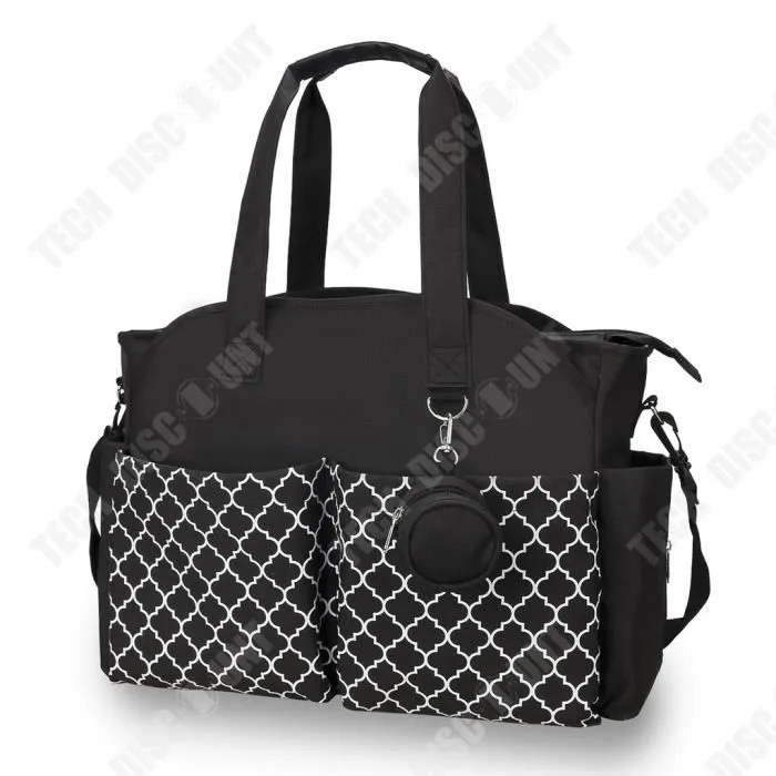 TD® Portable mère et bébé sac multifonctionnel polyester une épaule voyage en plein air mère sac ensemble universel avec sac à sucet-0