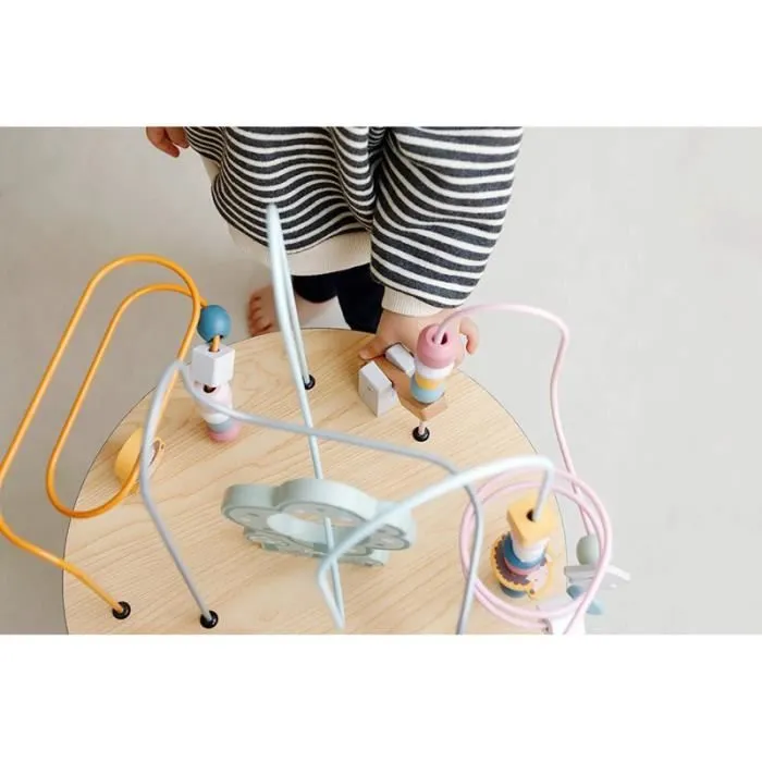 Table d'activités en bois avec grand boulier - Jeux premier âge - Jeux à manipuler - Cubes & tables d'activités-1