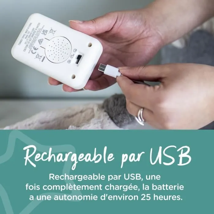 TOMMEE TIPPEE, Peluche veilleuse de luxe avec CrySensor, 6 sons apaisants, USB, lavable en machine, Ollie la Chouette-4