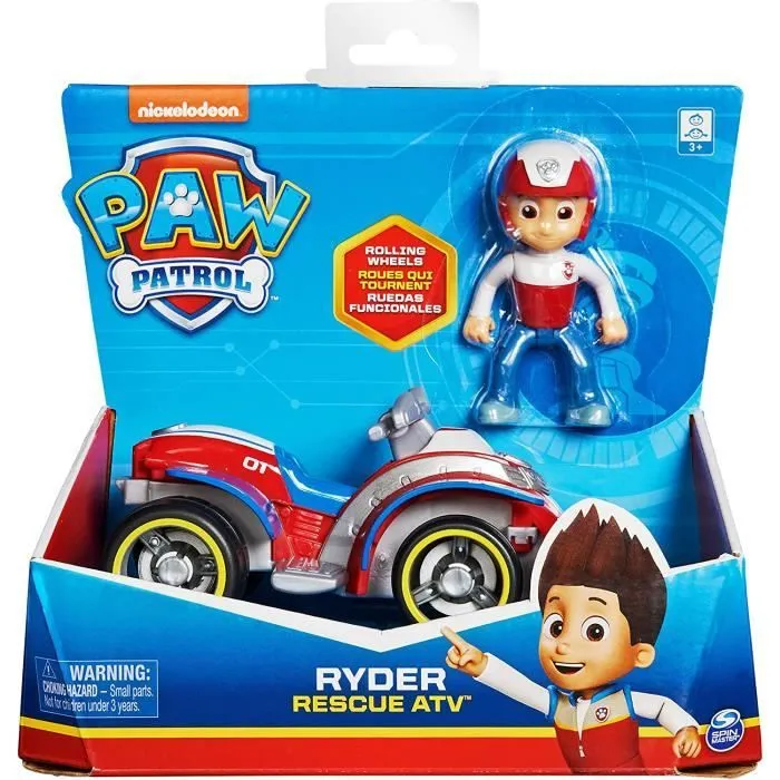 LA PAT' PATROUILLE - VÉHICULE + FIGURINE RYDER - Véhicule de 15 cm Avec 1 Figurine À Collectionner Pat' Patrouille - Paw Patrol-2