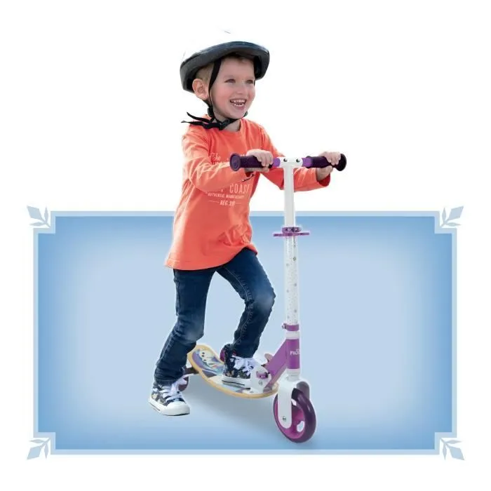 SMOBY - Reine des Neiges - Patinette 3 roues silencieuses - Guidon réglable - Trottinette enfant en bois et métal-4
