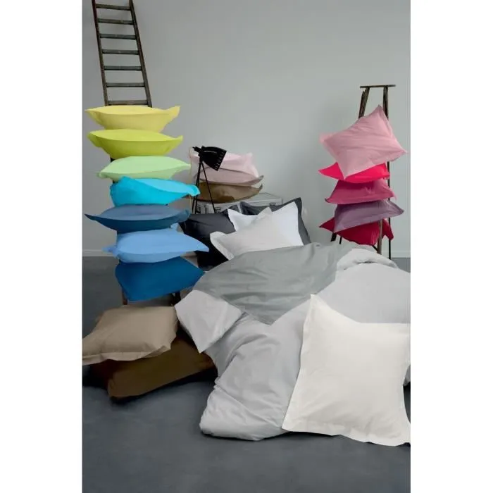 Taie de traversin uni Rosa 43x185 - Sylvie Thiriez-1