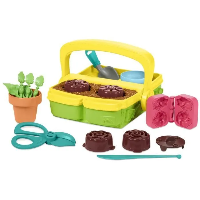 Play-Doh Mon jardin de fleurs, coffret de pâte à modeler inspiré du jardinage et de la nature, loisirs créatifs pour enfants, dès 3-1