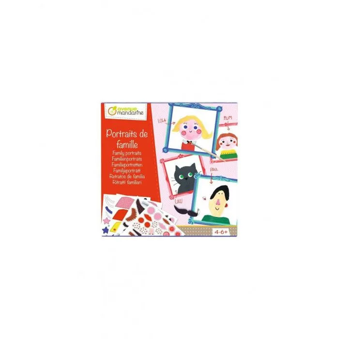 Kit de dessin - Portraits de famille - Coffret créatif-0