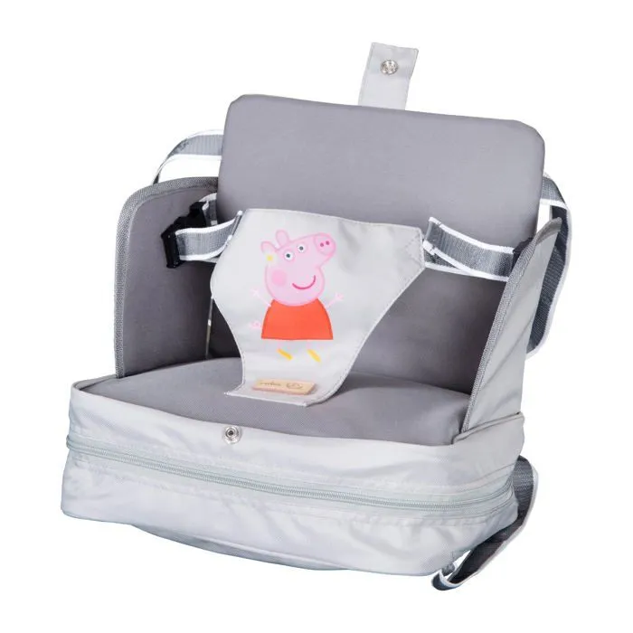 Rehausseur de Chaise pour Bébé de 6 à 36 Mois - ROBA Peppa Pig - avec Coussin Gonflable - Gris-0
