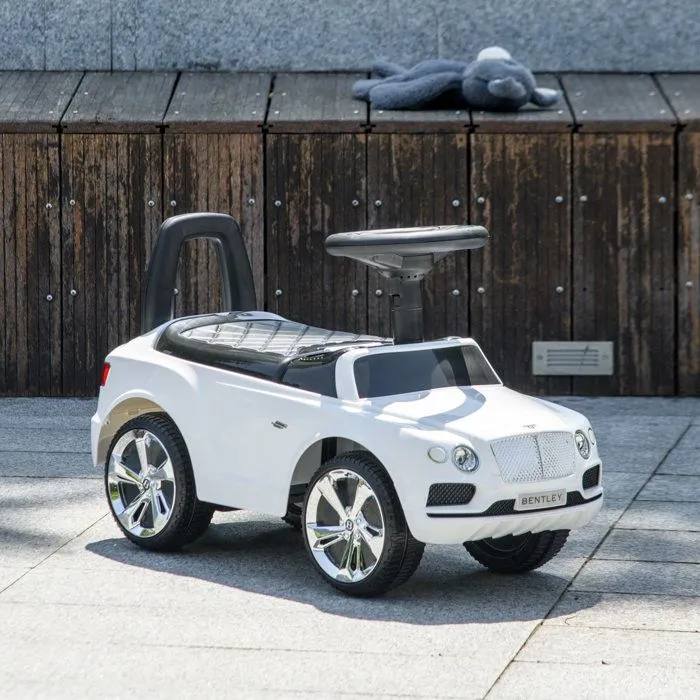Porteur trotteur enfants - AIYAPLAY - voiture licence Bentley Bentayga 18-36 mois coffre - klaxon - 67 x 29 x 39 cm blanc-2