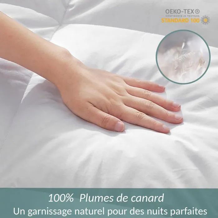 SAMPUR - Couette Légère Luxe Plume 220x240cm | 100% Plumes Naturelles de Canard, garnissage 200g/m2-3