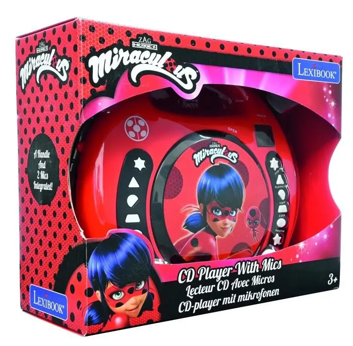 Lecteur CD portable avec 2 microphones Miraculous-1