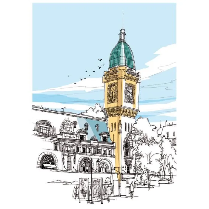 Coloriage pour adulte - Ville-3