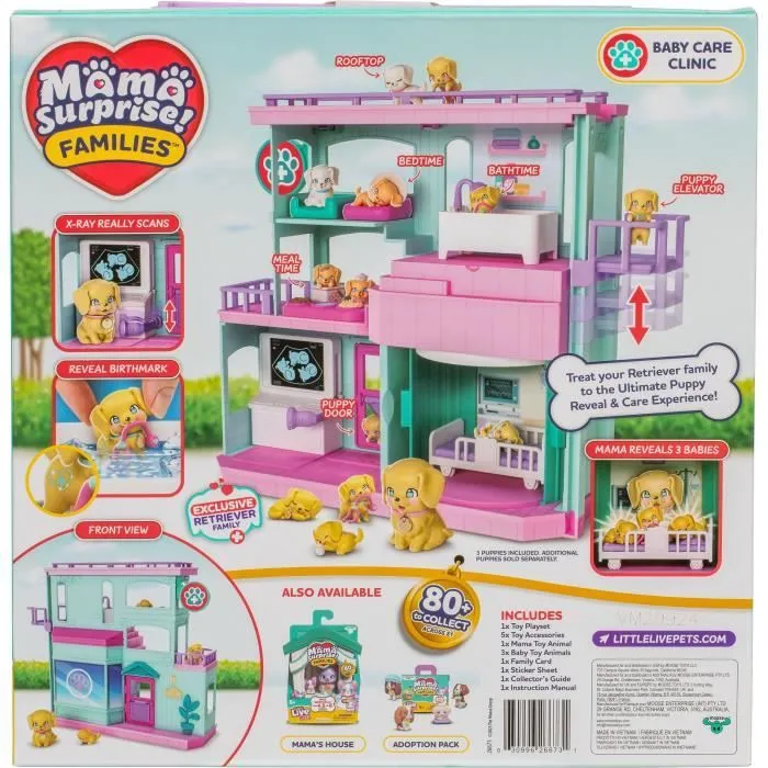 Clinique vétérinaire - LITTLE LIVE PETS - Mama Surprise - Accessoires inclus - Naissance magique-3