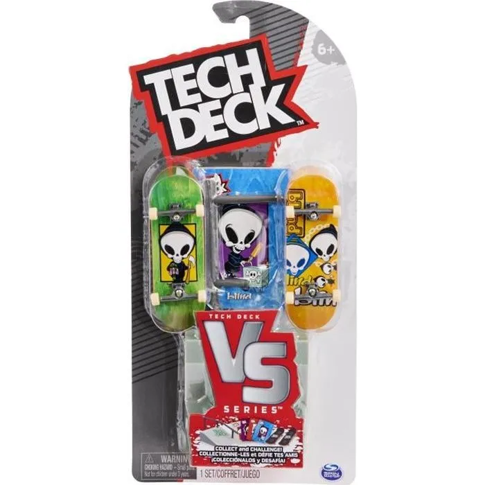 Finger Skate - Tech Deck Pack Versus 2 Fingerboard - 6061574 - Avec 2 authentiques Mini Skate & 4 cartes collector -Modèle aléatoire-0