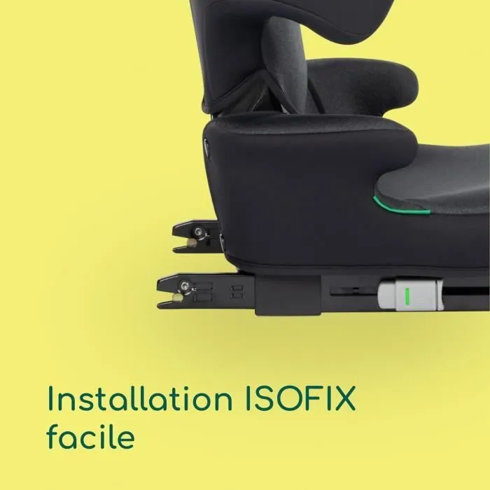 BEBECONFORT Siège auto ROAD FIX i-Size, groupe 2/3, Isofix, rehausseur, 3,5 ans à 10/12 ans, 100-150cm, 15-36kg, TINTED BLACK-2