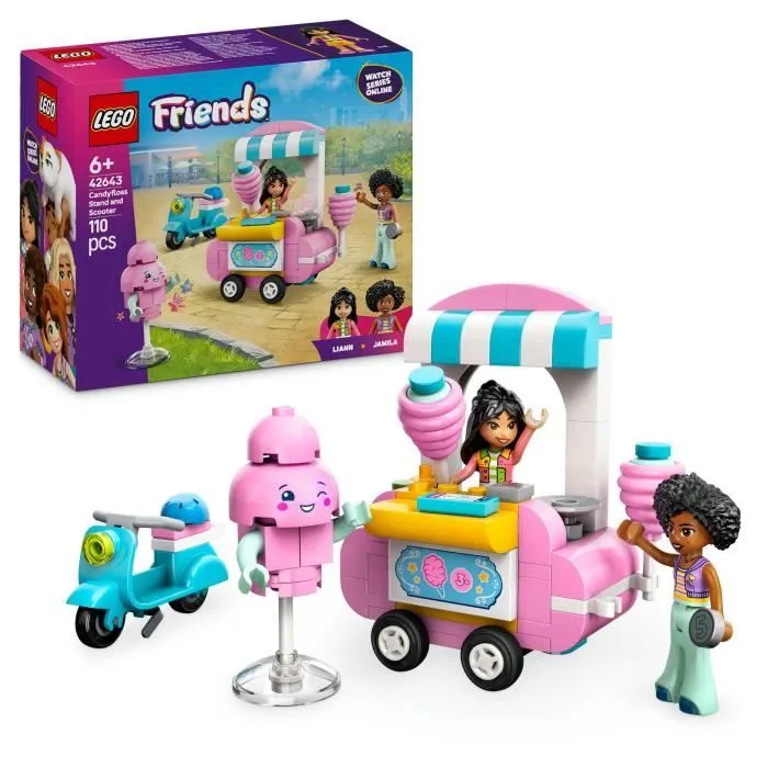 LEGO Friends 42643 Stand de barbes à papa et scooter - Jouet pour filles dès 6 ans-0