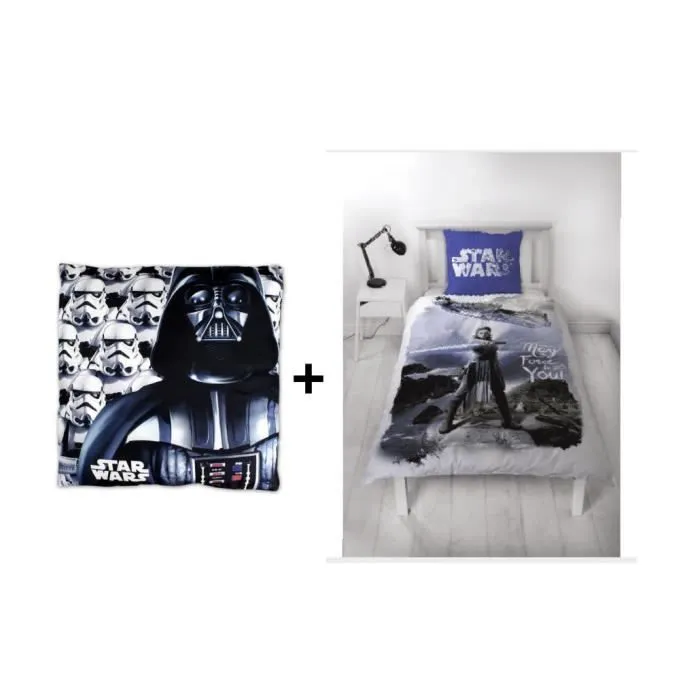 Star Wars - Ensemble parure de couette 140 x 200 cm + Coussin 35 x 35 cm-0