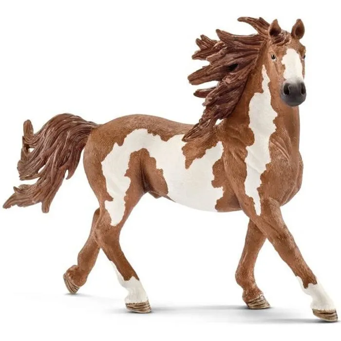 Figurine Schleich - Etalon Pinto - Animal de la ferme - Robe unique et exceptionnelle-0