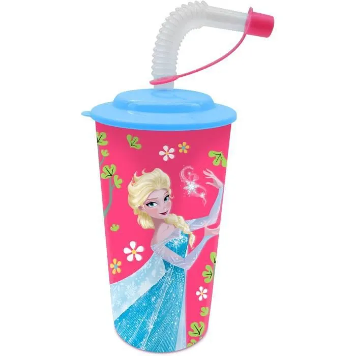 LA REINE DES NEIGES Verre à Paille 3D 500 ml-0