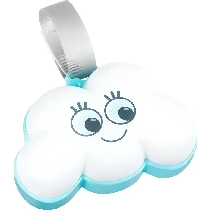 Veilleuse Nuage - BADABULLE - Nomade - 15 musiques - Blanc - 5,4 x 13 x 14 cm-0