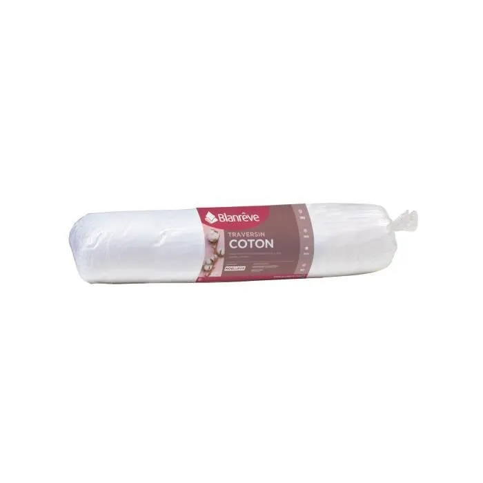 BLANREVE Traversin en coton - 160 cm - Blanc-1