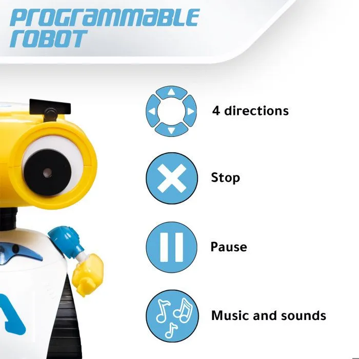 Xtrem Bots - Robot Programmable Andy, Jouet Éducatif interactif, Jeu Educatif Enfant Intelligent, Jouets Garçon Et Fille 4 Ans-2
