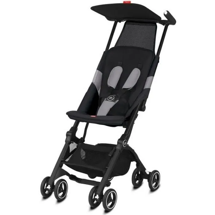 Poussette GB Pockit Air All-Terrain Velvet Noir - Poussette Canne - Doubles Roues - Poids 15-36 kg-0