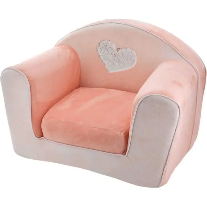 Fauteuil club convertible Lapinou - Rose - 42 x 55 cm-0