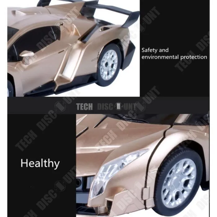 TD® Voiture robot télécommandé transformable robocop contruction jouet télécommande guide kit project smart roues miniature enfant-3