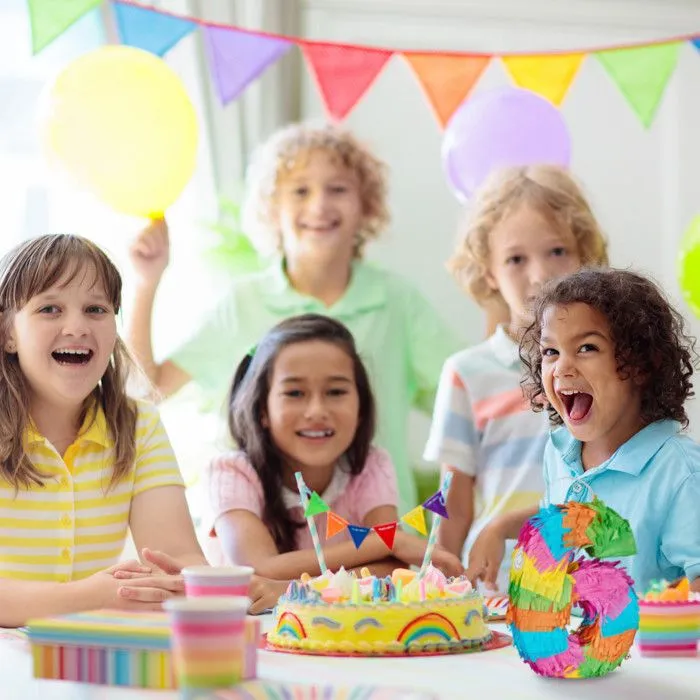 Relaxdays Mini pinata chiffre 6, arc-en-ciel, HxLxP: 20,5 x 15 x 4,5 cm, pour enfants, à remplir, multicolore-2