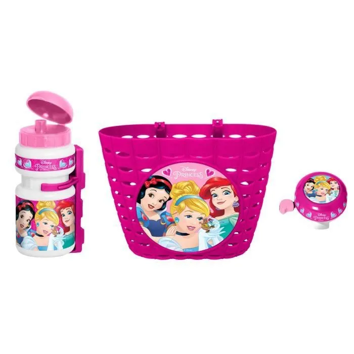 STAMP - DISNEY PRINCESSES - Combo Corbeille + Bidon + Sonnette - Fille - A partir de 3 ans-0