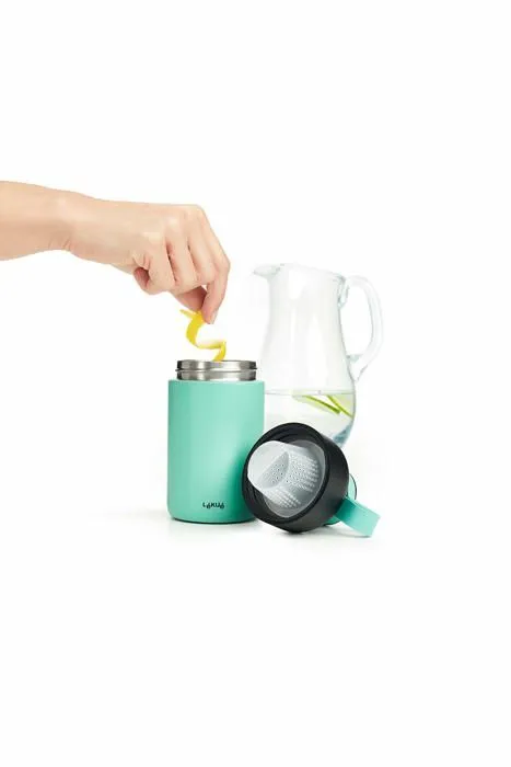 Glaciere - sac isotherme - accumulateur de froid Lékué - 0302550Z07 - Lekue Bouteille Isotherme To Go, Turquoise, 500 ml-1