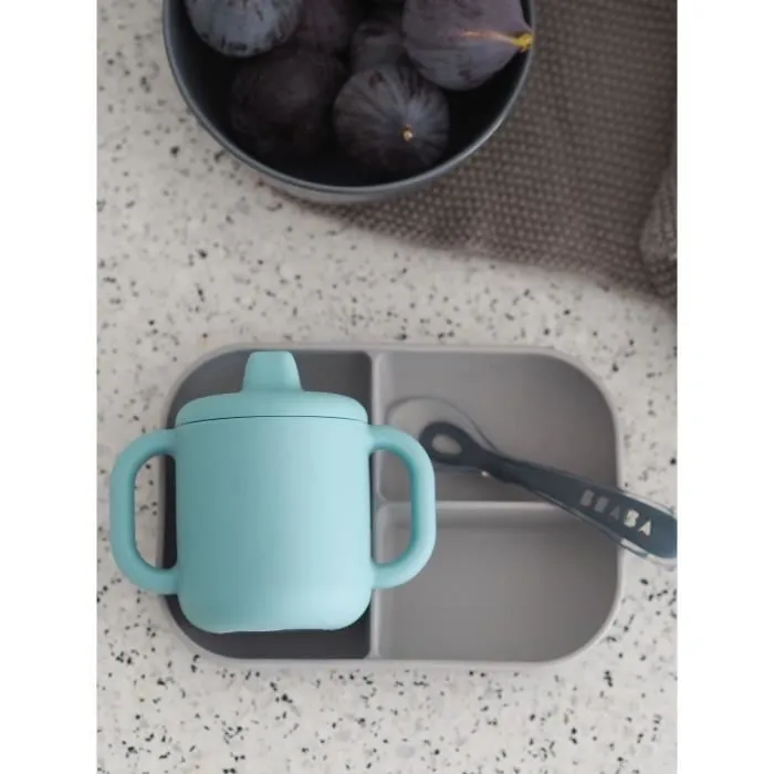 BEABA, Tasse d'apprentissage silicone blue-4