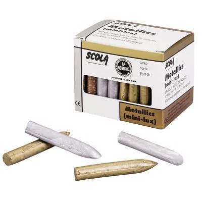 Crayon cire metal assorti - boite de 48-0